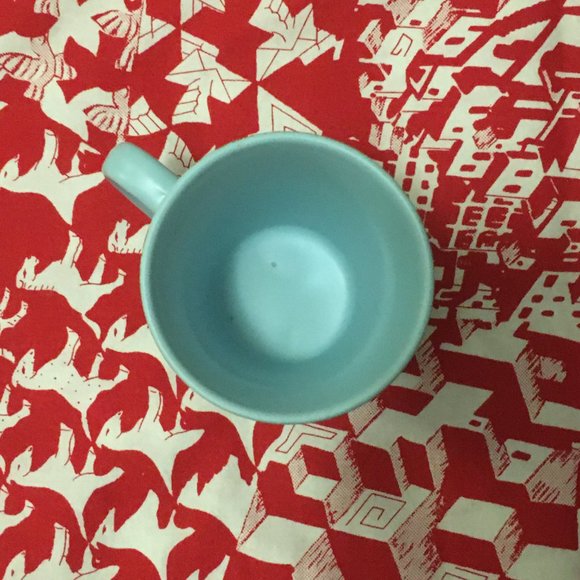 Powder Blue And Gold Rococo Damask Pattern Mug - Picture 3 of 4